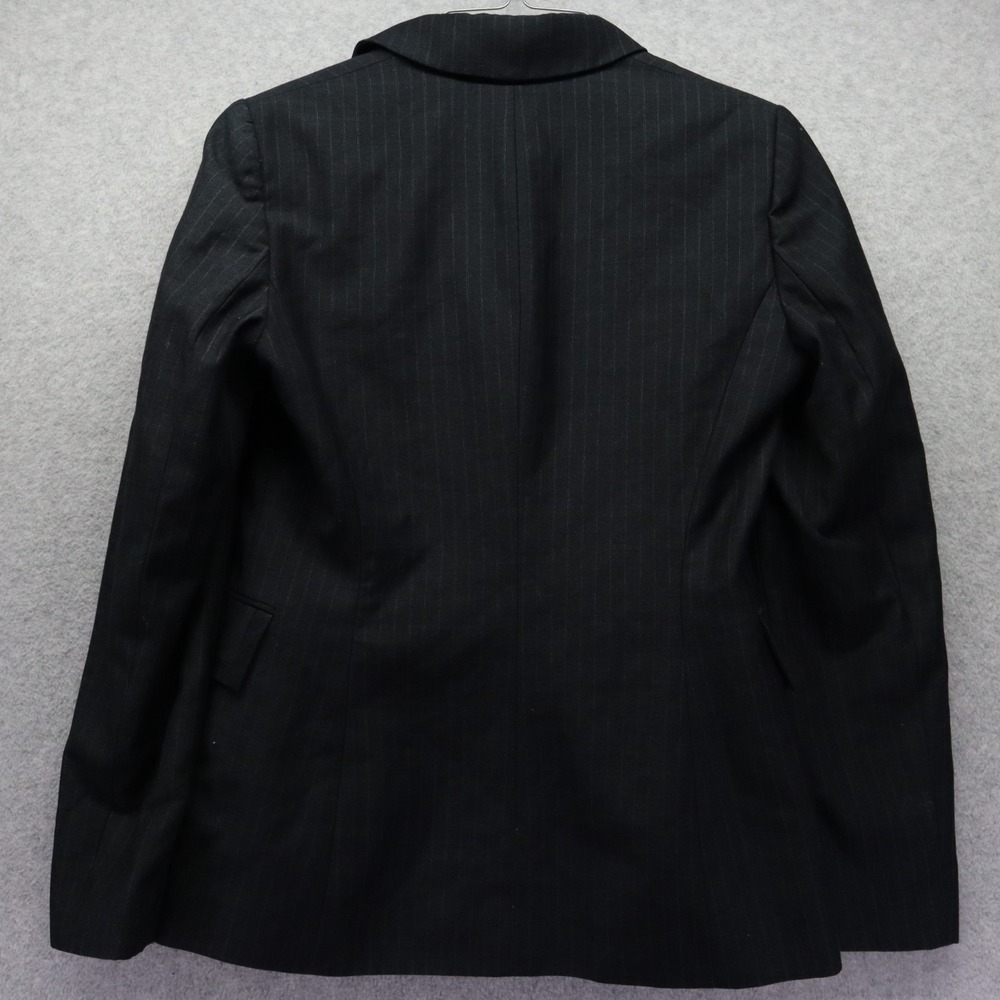 Calvin Klein Blazer Womens 2 3-Button Suit Jacket Coat Business Black Striped - Picture 9 of 10